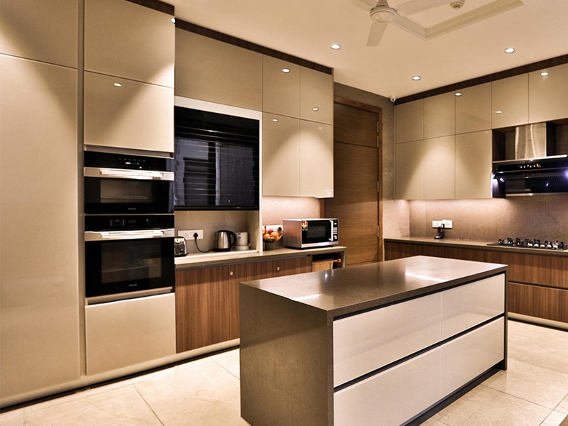Кухонные шкафы современного стиля сплошного цвета глянцевые акриловые законченные деревянные