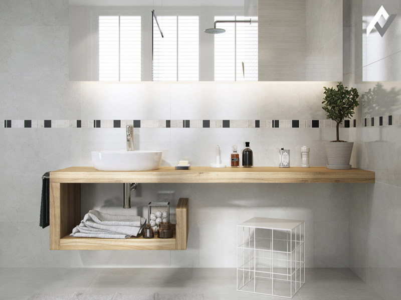 Минималистский геометрический дизайн, шкаф для ванной комнаты из массива дерева