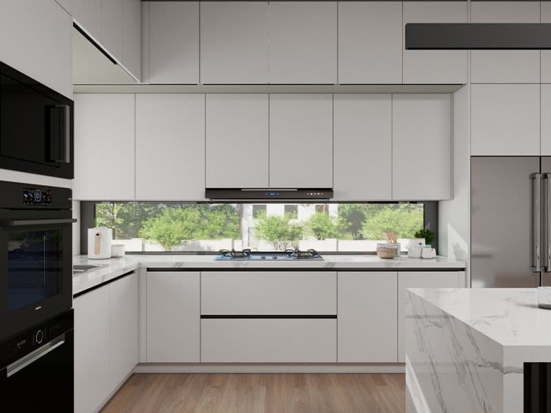 white kitchen cabinet