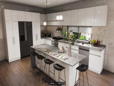 YALIG modern kitchen cabinets 2023 luxury kitchen top cabinet solid wood pantry kitchen cabinet - ЯЛИГ
